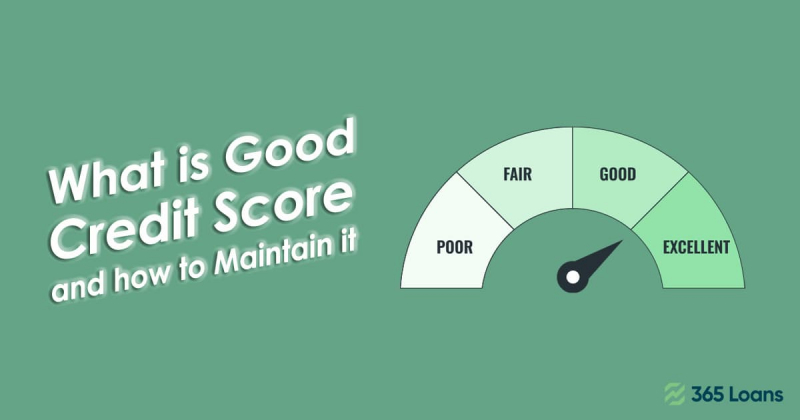 Scoring model with an arrow pointing to the sector considered as good credit score.