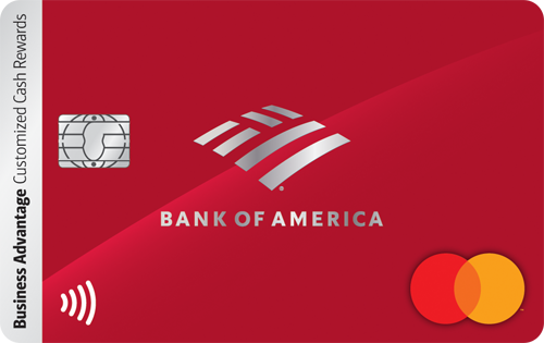 Bank of America debit card with cashback.
