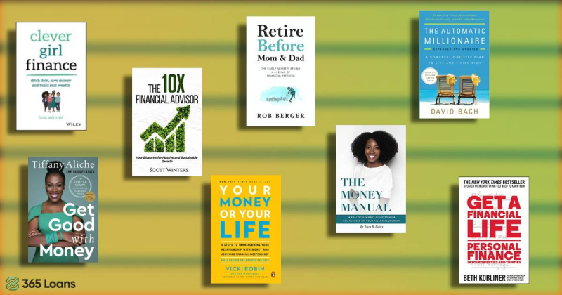 Eight covers of popular books in 2022 for personal finance.