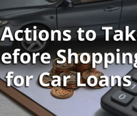 5 actions to take before shopping for car loans.