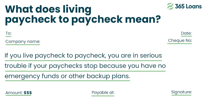 Living paycheck to paycheck definition.