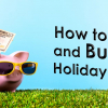 A piggybank with sunglasses under the bright sun on a green grass.